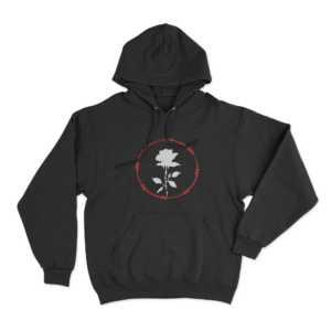 D4vd Barbed Wire Rose Unisex Hoodie Black
