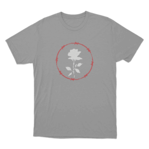 D4vd Barbed Wire Rose Unisex T Shirt Grey
