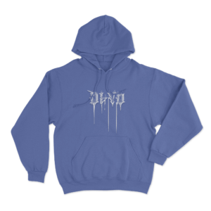 Dripping Dark Font Unisex Hoodie Blue