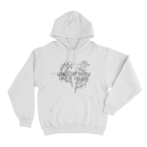 Love Is Violence Thorn Unisex Hoodie White
